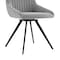 Armen Living Alison Swivel Gray Velvet and Metal Dining Room Chairs, PK2 LCAISIGR - alternate 3